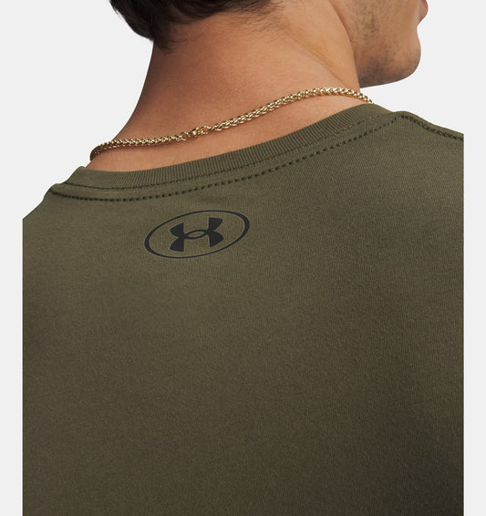 Męska koszulka sportstyle z Charged Cotton Under Armour Sportstyle Left Chest Marine OD Green 1326799-390