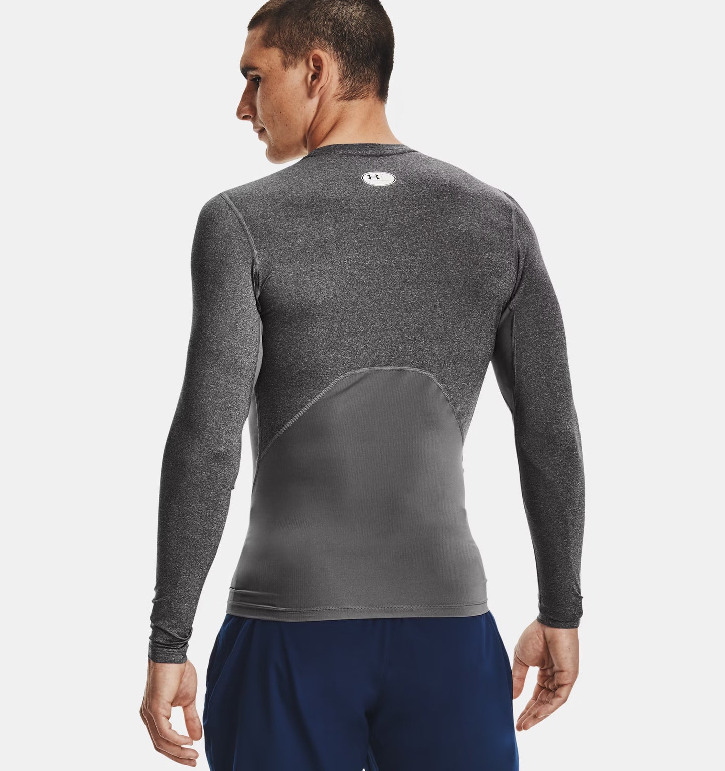 Męski longsleeve kompresyjny z HeatGear Under Armour HG Armour Long Sleeve Carbon Heather 1361524-090