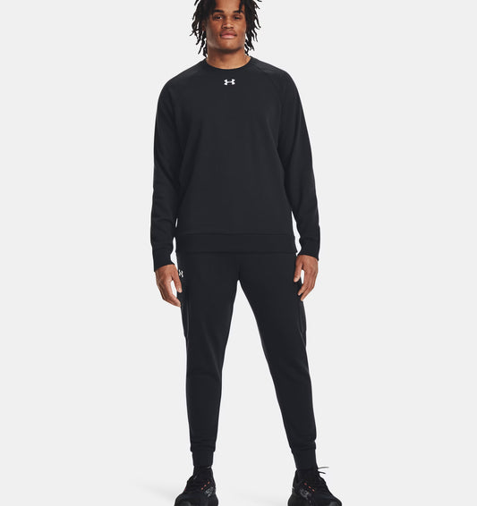 Męska bluza dresowa z Rival Fleece Under Armour Big Logo Crew Black 1379755-001