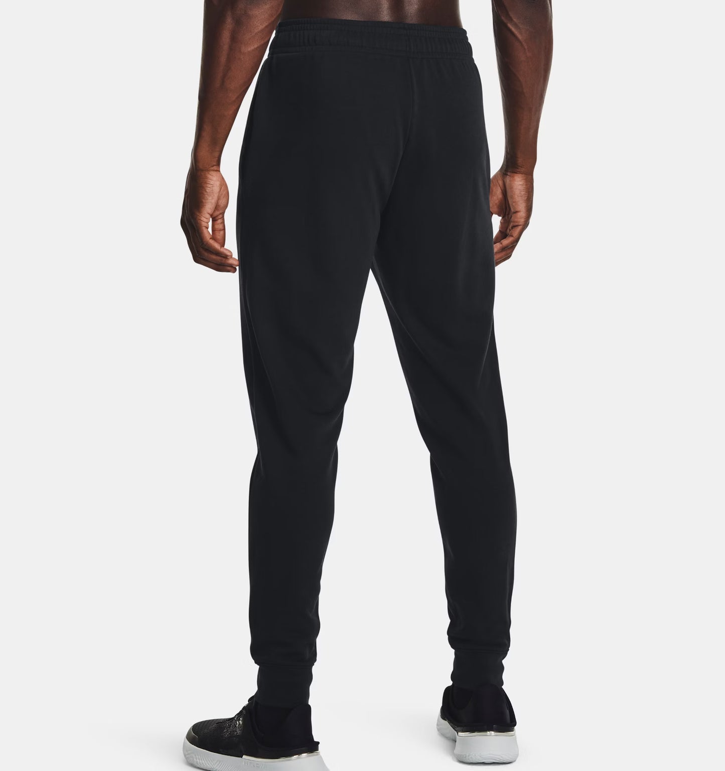 Męskie spodnie dresowe z French Terry Under Armour Rival Terry Joggers Black 1380843-001