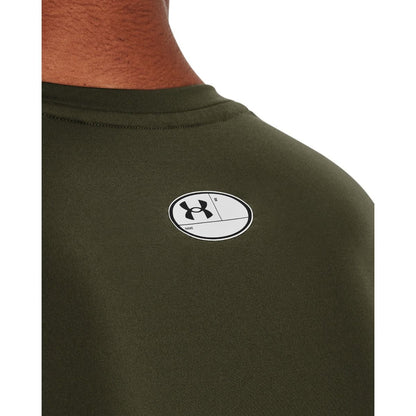 Męska koszulka kompresyjna z HeatGear Under Armour HG ARMOUR COMP SS Marine OD Green / Black 1361518-390