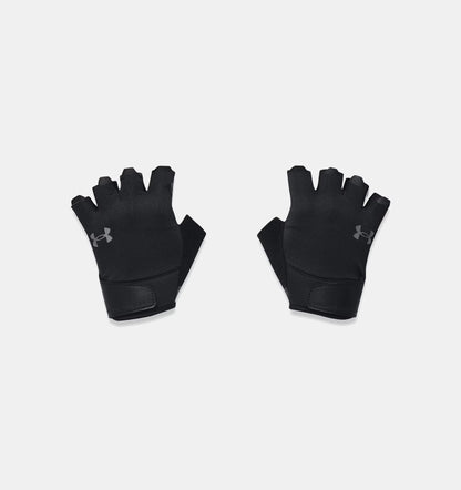 Męskie rękawiczki treningowe z Leather Palm Under Armour Training Gloves Black 1369826-001