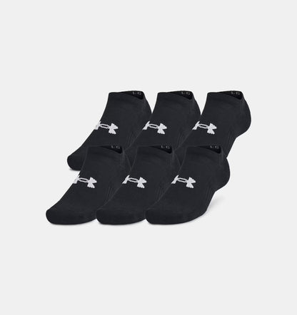Unisex skarpetki treningowe z bawełny Under Armour Training Cotton No Show 3-Pack Black 1386313-001