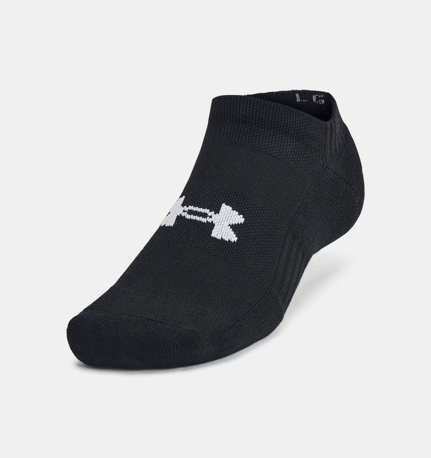 Unisex skarpetki treningowe z bawełny Under Armour Training Cotton No Show 3-Pack Black 1386313-001