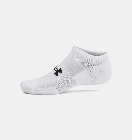 Unisex skarpetki treningowe z bawełny Under Armour Training Cotton No Show 3-Pack White 1386313-100