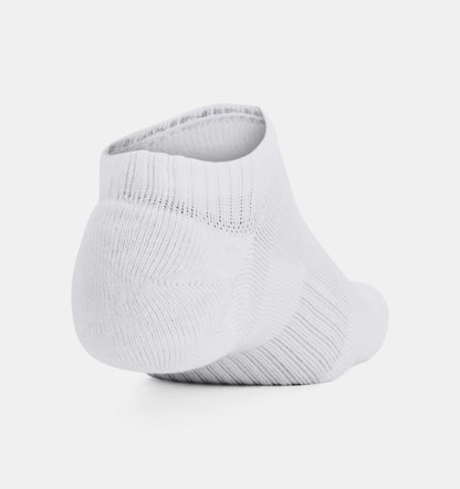 Unisex skarpetki treningowe z bawełny Under Armour Training Cotton No Show 3-Pack White 1386313-100