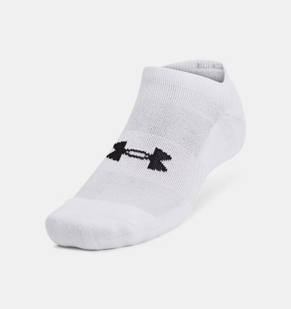 Unisex skarpetki treningowe z bawełny Under Armour Training Cotton No Show 3-Pack White 1386313-100