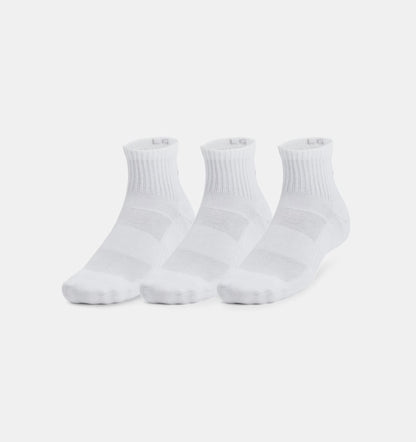 Unisex skarpetki treningowe z bawełny Under Armour Training Cotton Quarter 3-Pack White 1386372-100