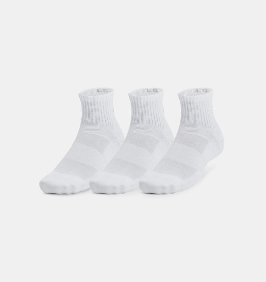 Unisex skarpetki treningowe z bawełny Under Armour Training Cotton Quarter 3-Pack White 1386372-100