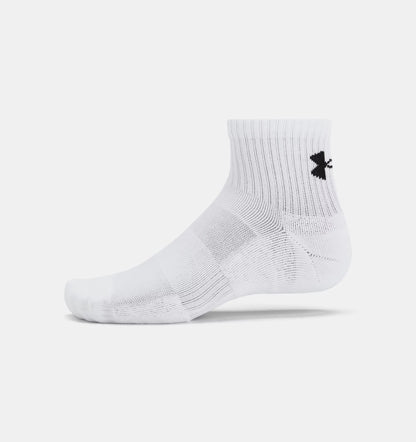 Unisex skarpetki treningowe z bawełny Under Armour Training Cotton Quarter 3-Pack White 1386372-100