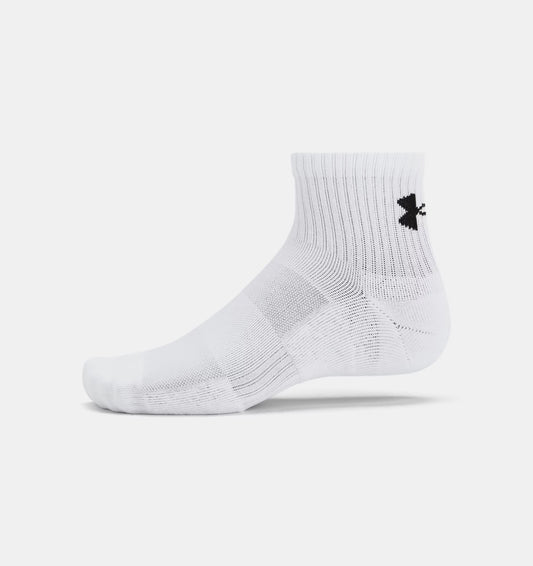 Unisex skarpetki treningowe z bawełny Under Armour Training Cotton Quarter 3-Pack White 1386372-100