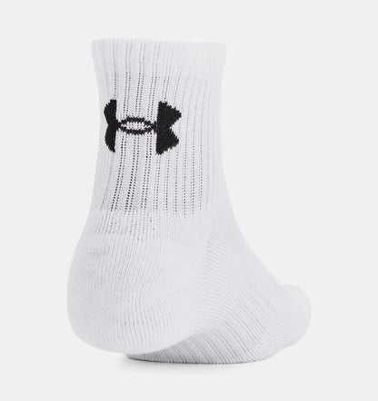 Unisex skarpetki treningowe z bawełny Under Armour Training Cotton Quarter 3-Pack White 1386372-100