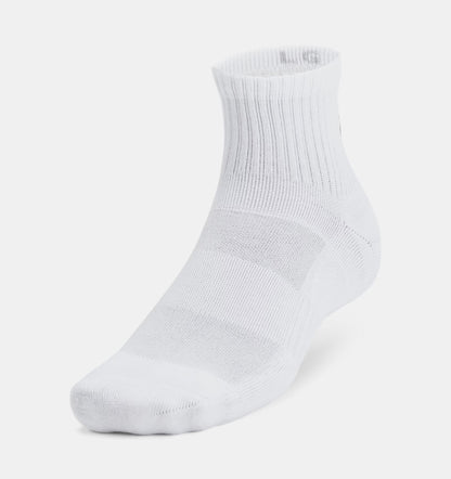 Unisex skarpetki treningowe z bawełny Under Armour Training Cotton Quarter 3-Pack White 1386372-100