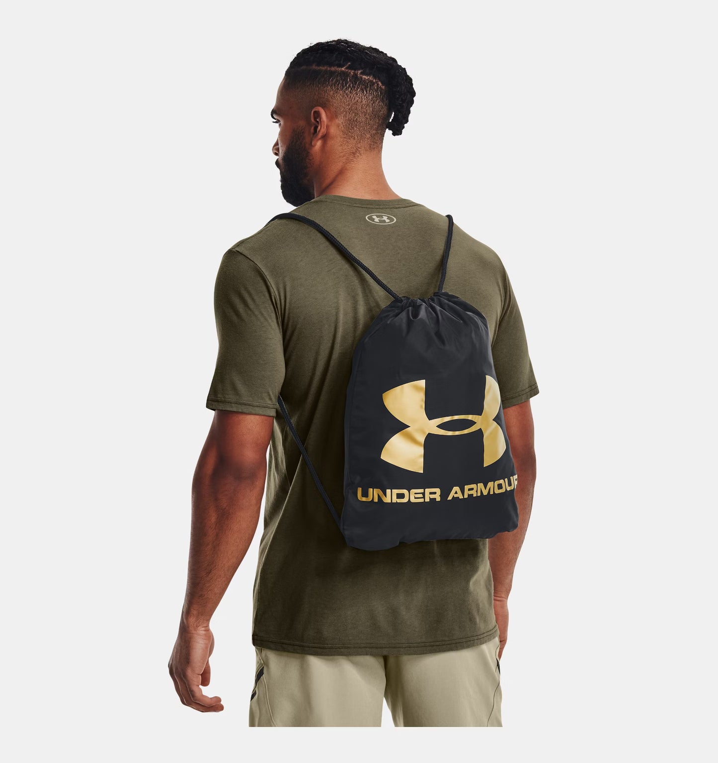 Worek treningowy z klipsem piersiowym Under Armour UA OZSEE SACKPACK Black / White 1240539-010