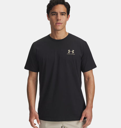Męska koszulka sportstyle z Charged Cotton Under Armour Sportstyle Left Chest Carbon Heather 1326799-003