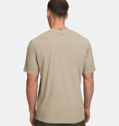 Męska koszulka sportstyle z Charged Cotton Under Armour Sportstyle Left Chest Beige 1326799-302