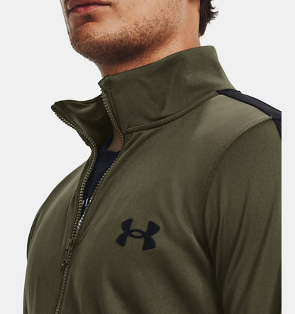 Męski dres treningowy z Rival Knit Under Armour RIVAL KNIT TRACK SUIT Marine OD Green / Black 1357139-390