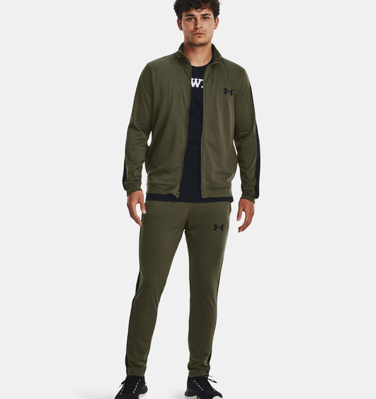 Męski dres treningowy z Rival Knit Under Armour RIVAL KNIT TRACK SUIT Marine OD Green / Black 1357139-390