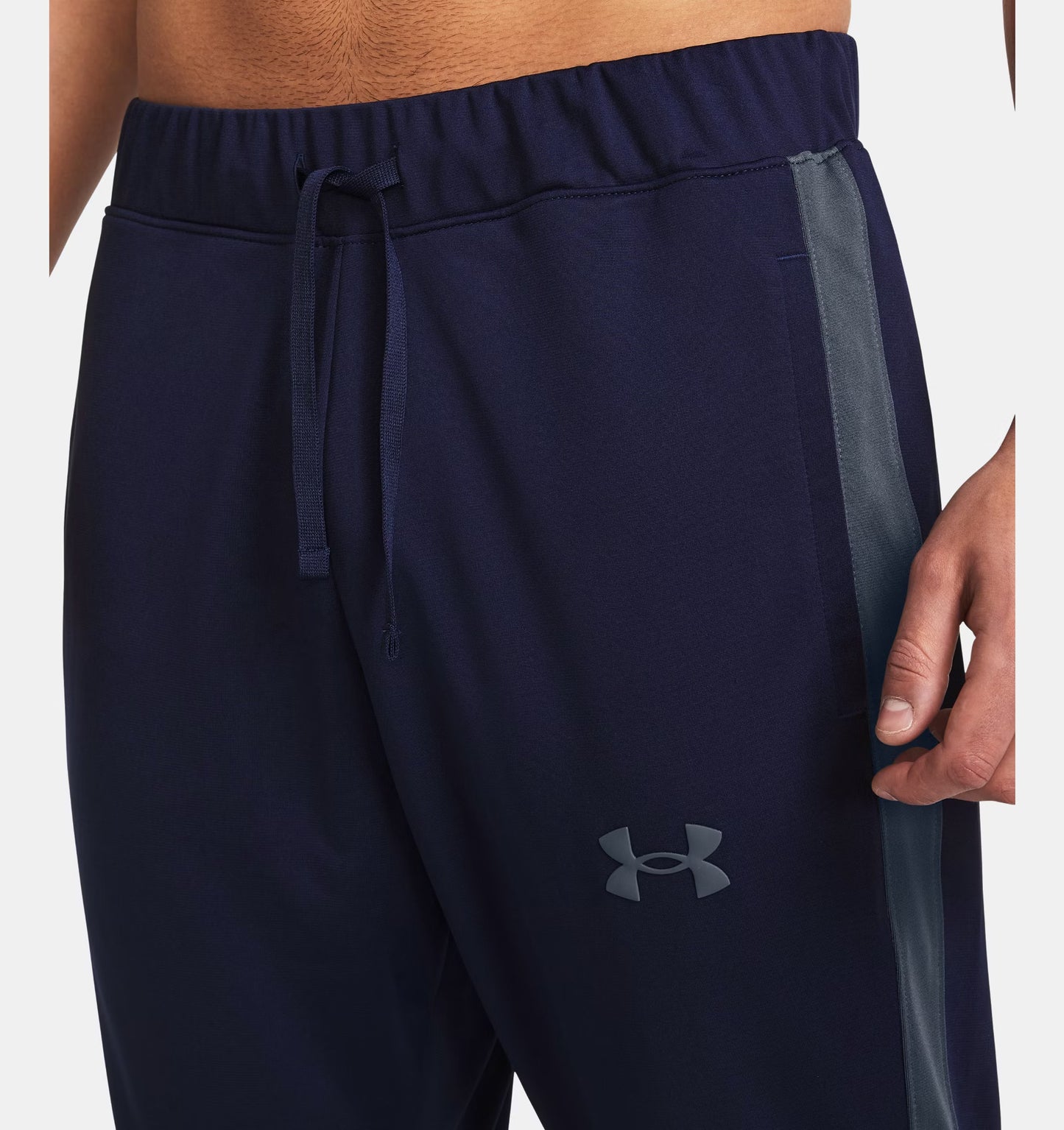 Męski dres treningowy z Rival Knit Under Armour RIVAL KNIT TRACK SUIT Midnight Navy / White 1357139-410
