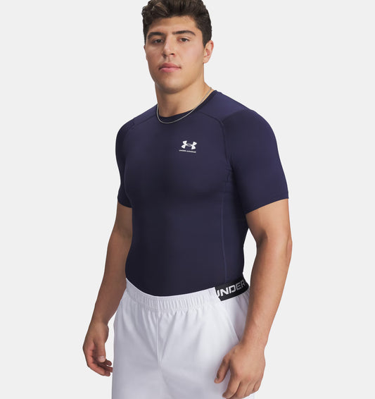 Męska koszulka kompresyjna z HeatGear Under Armour HG Armour Short Sleeve Midnight Navy 1361518-410