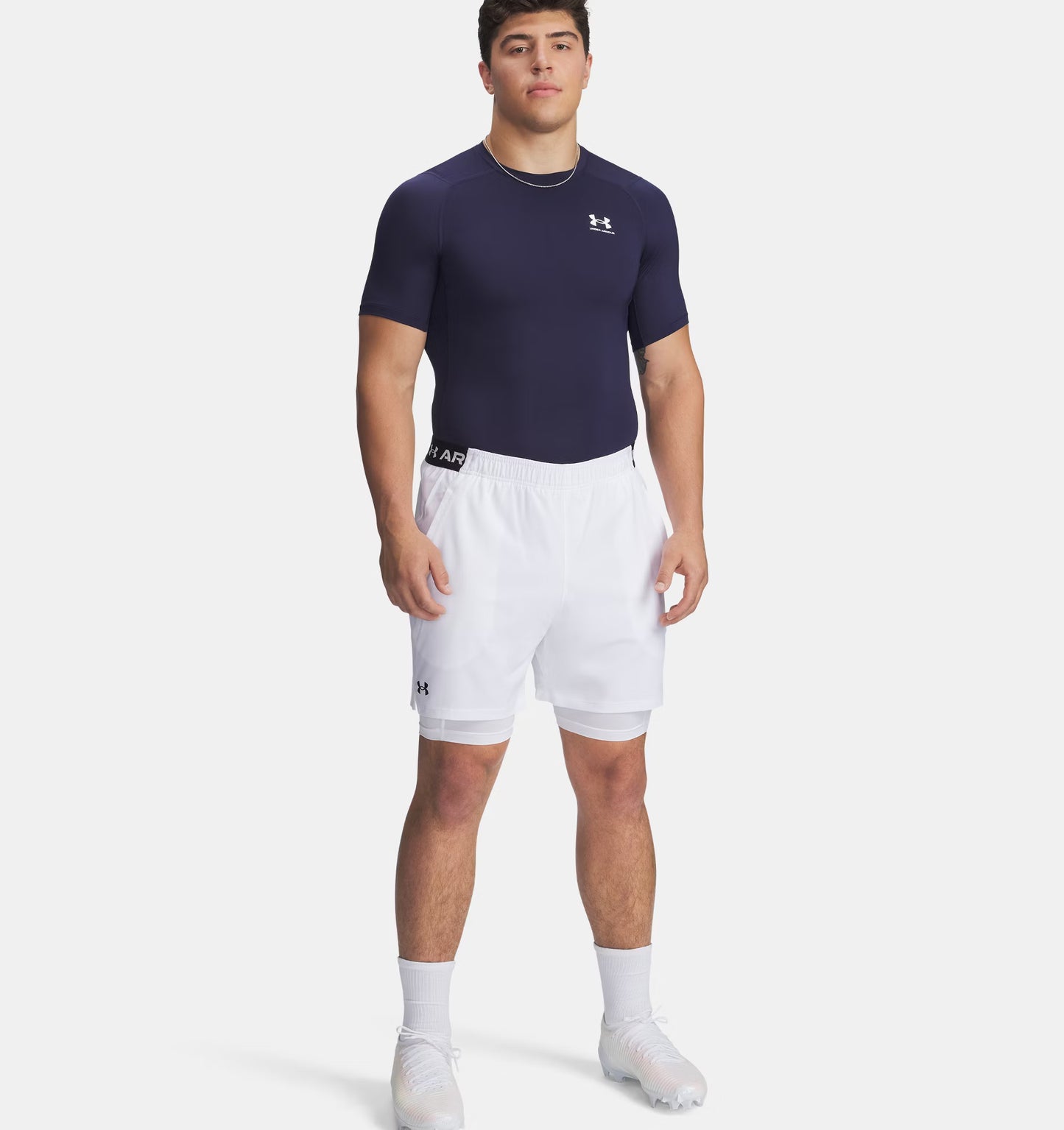 Męska koszulka kompresyjna z HeatGear Under Armour HG Armour Short Sleeve Midnight Navy 1361518-410