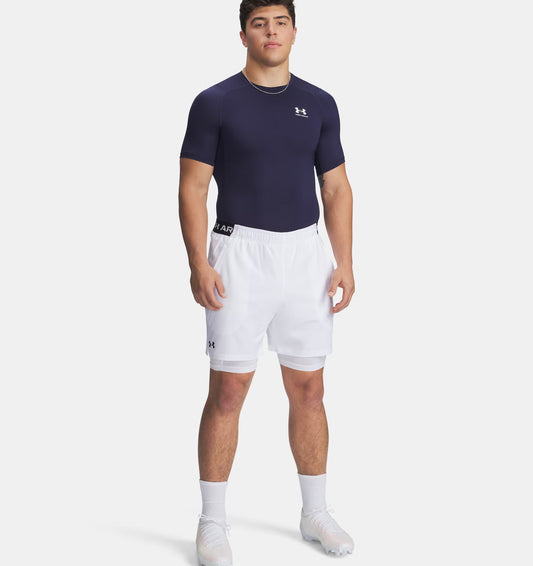 Męska koszulka kompresyjna z HeatGear Under Armour HG Armour Short Sleeve Midnight Navy 1361518-410