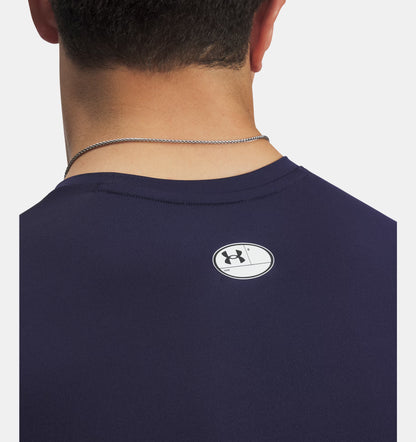 Męska koszulka kompresyjna z HeatGear Under Armour HG Armour Short Sleeve Midnight Navy 1361518-410