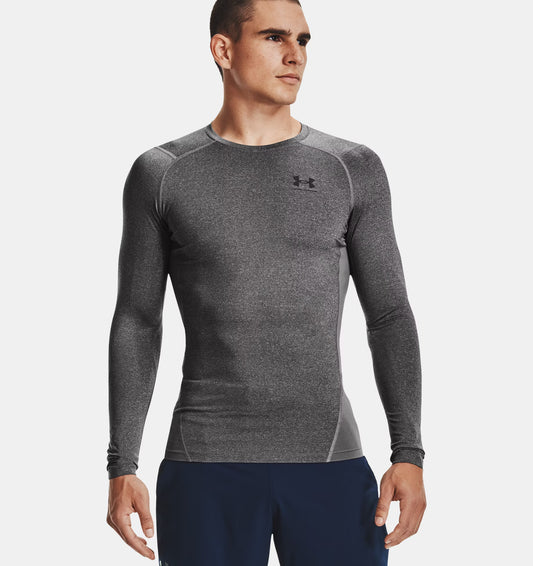 Męski longsleeve kompresyjny z HeatGear Under Armour HG Armour Long Sleeve Carbon Heather 1361524-090