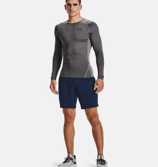 Męski longsleeve kompresyjny z HeatGear Under Armour HG Armour Long Sleeve Carbon Heather 1361524-090