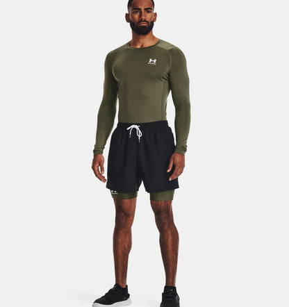 Męska koszulka kompresyjna z HeatGear Under Armour UA HG ARMOUR COMP LS Marine OD Green 1361524-390