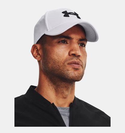 Męska czapka z daszkiem z opaską HeatGear Under Armour Blitzing White 1376700-100