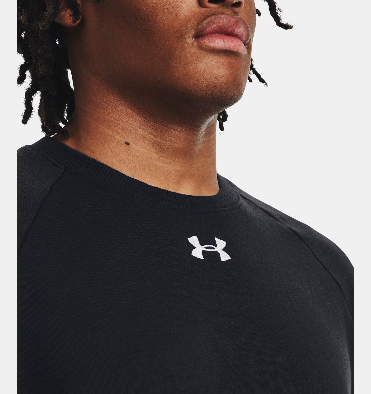 Męska bluza dresowa z Rival Fleece Under Armour Big Logo Crew Black 1379755-001