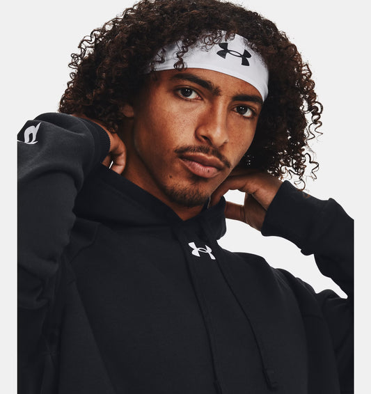 Męskie spodnie dresowe z Rival Fleece Under Armour Joggers Black 1379768-001