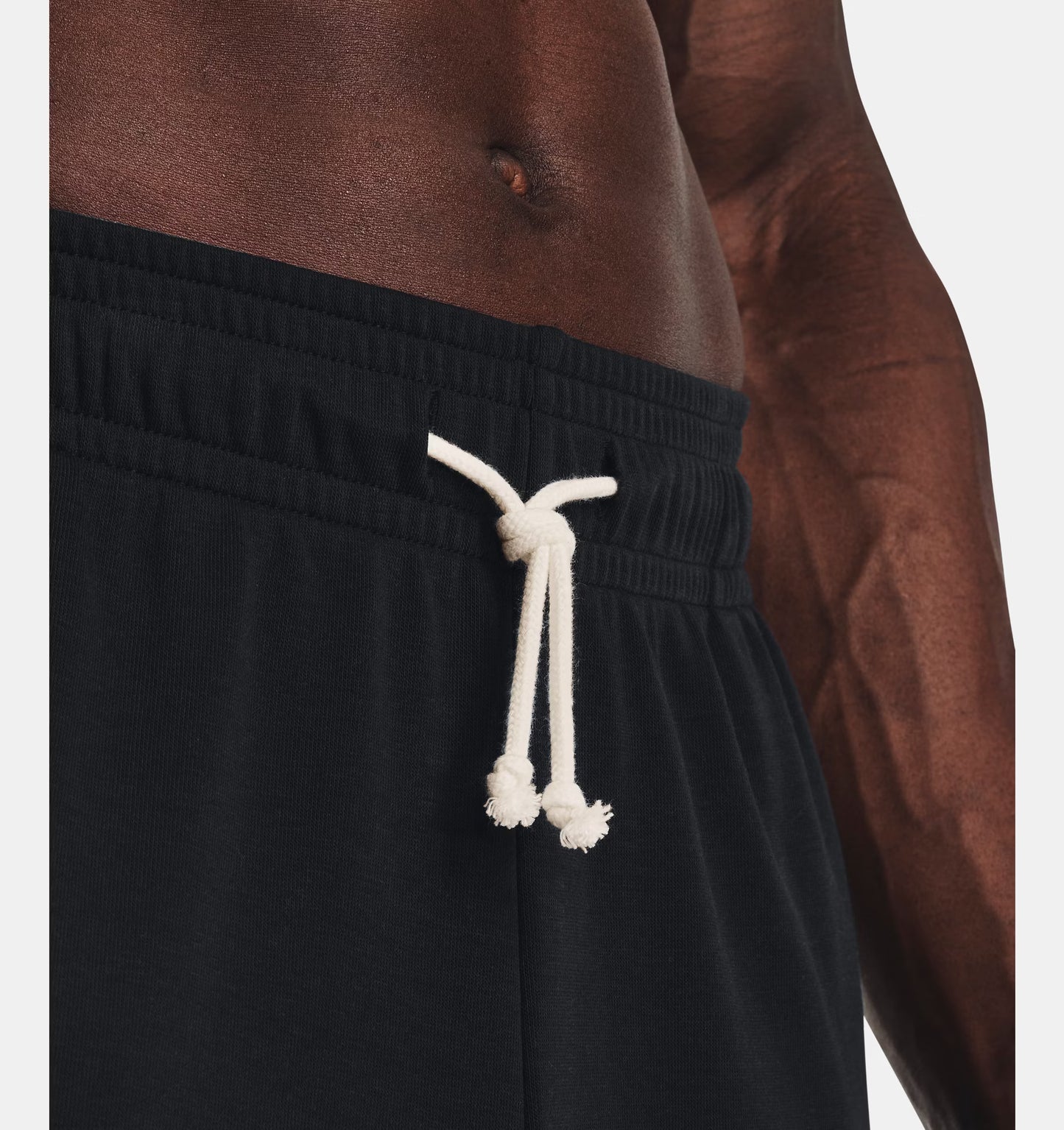 Męskie spodnie dresowe z French Terry Under Armour Rival Terry Joggers Black 1380843-001