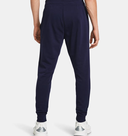 Męskie spodnie dresowe z French Terry Under Armour Rival Terry Joggers Midnight Navy 1380843-410