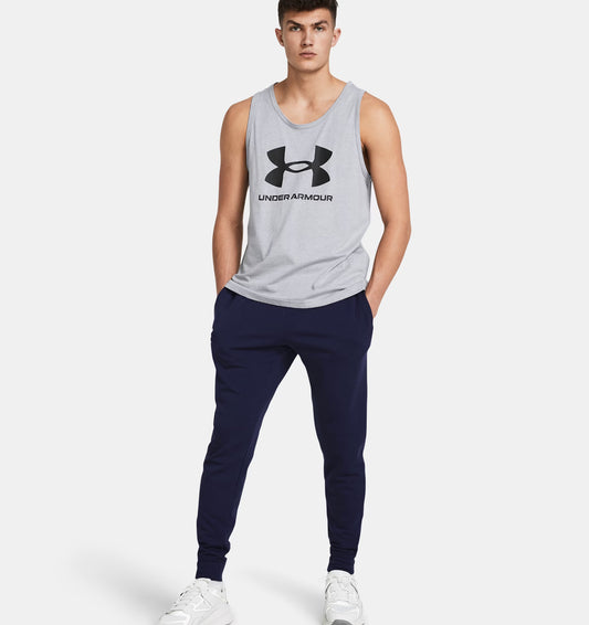 Męskie spodnie dresowe z French Terry Under Armour Rival Terry Joggers Midnight Navy 1380843-410