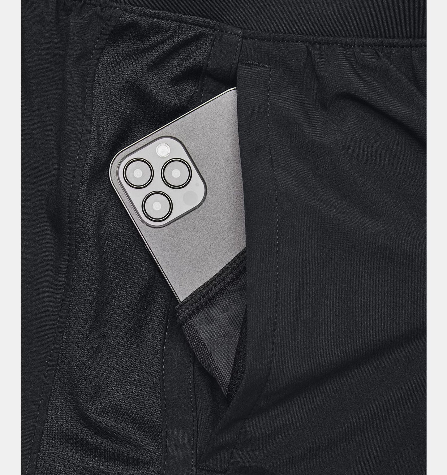 Męskie spodenki do biegania 2w1 z 4-way stretch Under Armour Launch 5'' 2-in-1 Black 1382640-001