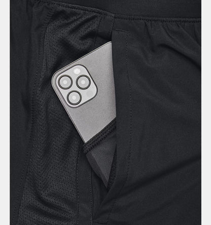 Męskie spodenki do biegania 2w1 z 4-way stretch Under Armour Launch 5'' 2-in-1 Black 1382640-001