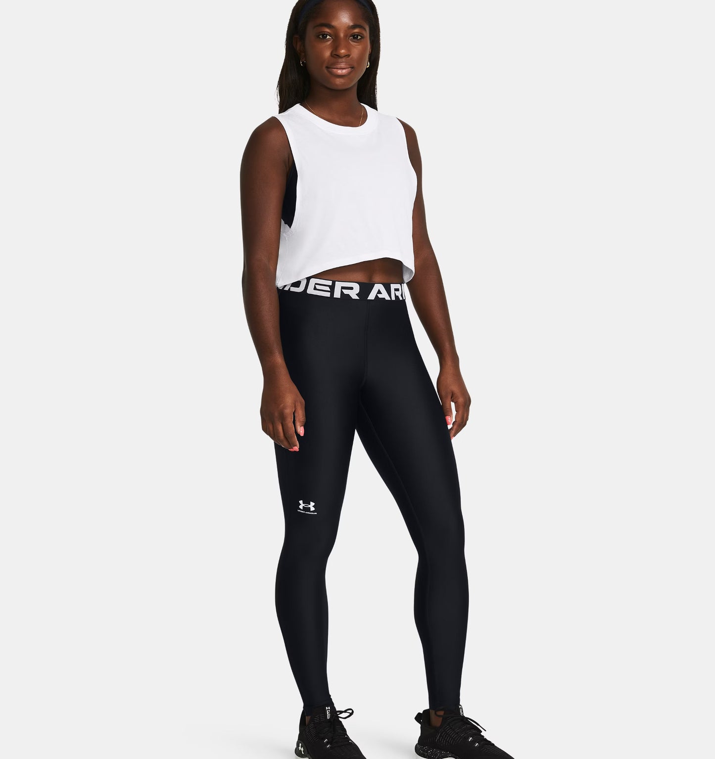 Męska koszulka treningowa z HeatGear Under Armour HeatGear Fitted Short Sleeve Black 1383559-001