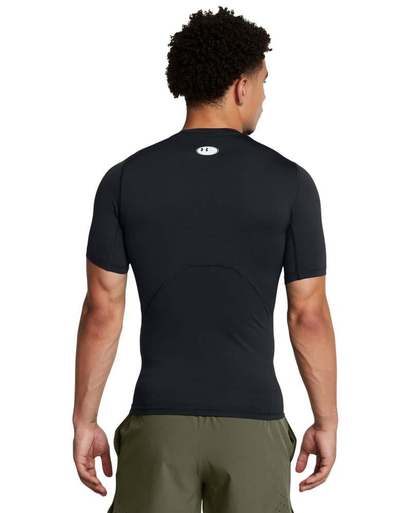 Męska koszulka kompresyjna z HeatGear Under Armour HG ARMOUR COMP SS Black/White 1361518-002