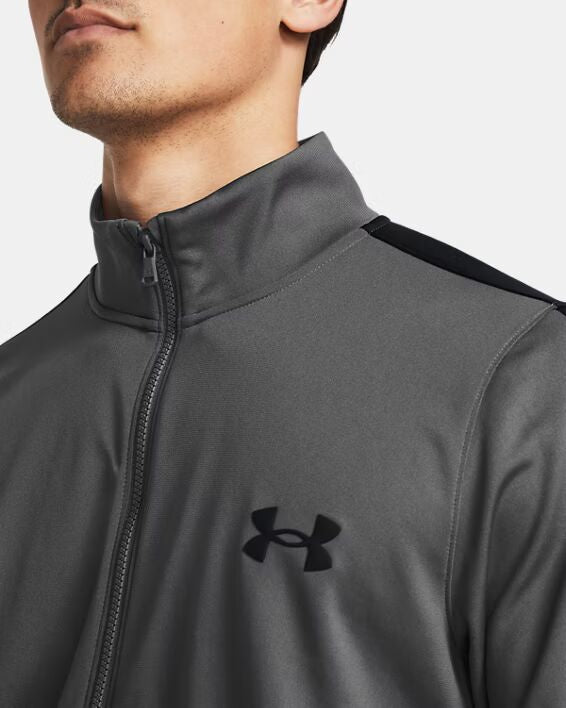 Męski dres treningowy z Rival Knit Under Armour RIVAL KNIT TRACK SUIT Pitch Gray / Black 1357139-025